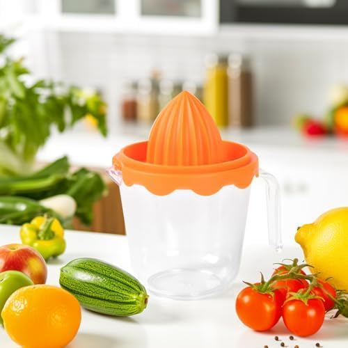 Miniatura 4 de Escariador manual naranja de la rotación del exprimidor del limón anaranjado de los exprimidores de la mano con el colador y el envase