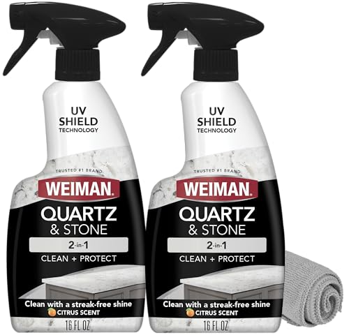 Weiman Quartz Countertop Cleaner and Polish (2 Pack w/Micro Towel) Clean and Shine Your Quartz...