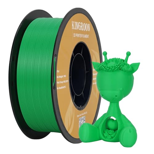 Image of Kingroon PLA 3D Printer Filament, 10 Rolls, Dimensional Accuracy + /- 0.03 mm, 10kg Spool(22lbs), 1.75 mm,Black White Grey Red Green Yellow Skin Sky Blue Pink Brown