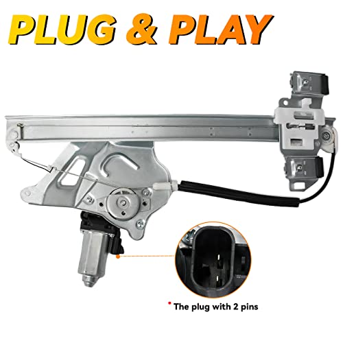 Image of Front Right Power Window Regulator with Motor for 2000-2005 LeSabre | Fits 00-05 Buick LeSabre, passenger side assembly, replaces 741-761