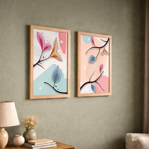 Image of NoWorries Wall paintings for home decoration (13x19inches) (Minimalist Art) Set of 2 Big frames (Art-8)