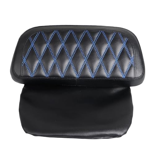 Dossier passager arrière moto haut de gamme couture noire bleue pour Tour Pak FLHTK CVO