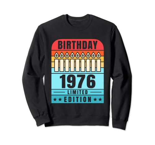 Camiseta vintage 1976 para hombre, edición limitada, cumpleaños 1976 Sudadera