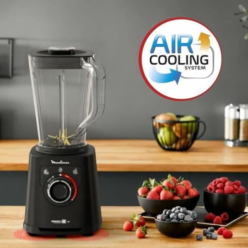 Moulinex Perfect Mix+ Frullatore, Bicchiere da 1200 W, Risultati Rapidi, Capacità 2 l, 3 Programmi: frullatore smoothie, tritan, autoclean, brocca di tritan, include paletta, LM88A810 - Immagine 1