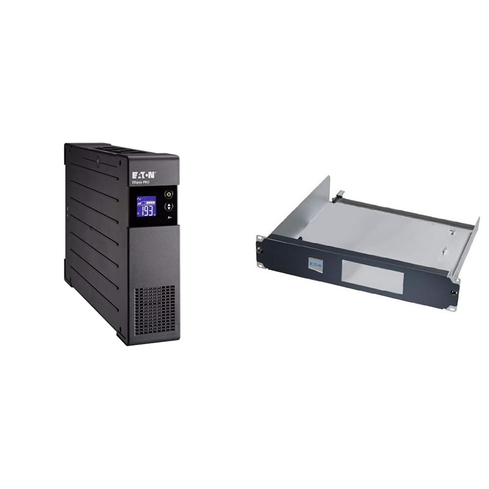EATON UPS Ellipse Pro 1200 USB FR(Rack/Tower) - AC 230 V - 750 Watt - 1200 VA - USB - French 8 Output - 2U - 19inch & Kit de Montage pour Rack 2U 19"