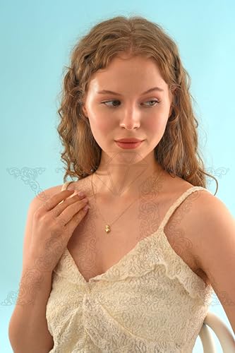 Heart Necklace, 14K Real Gold Heart Pendant, Dainty initial Heart Necklace, Minimalist 14K Gold Heart Necklace, Birthday Gift4