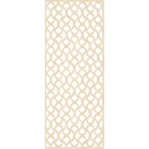 Image of Resort Decorative Pierced Fretwork Wood Wall Panels, 21 3 /8 inchW x 54 3 /8 inchH x 1 /4 inchT, Birch