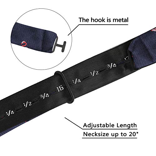 Image of Alizeal Mens 2pcs Solid Self-tied Bow Tie Set | Alizeal Mens 2pcs Self-tied Solid /Animal Bow Tie and Pocket Square Set Perfect for Wedding Business Formal Events