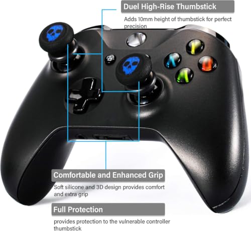 Image of Playrealm FPS Thumbstick Extender Rubber Silicone Grip Cover 2 Sets for Xbox Series X /S & Xbox One Controller(Ghost Blued)