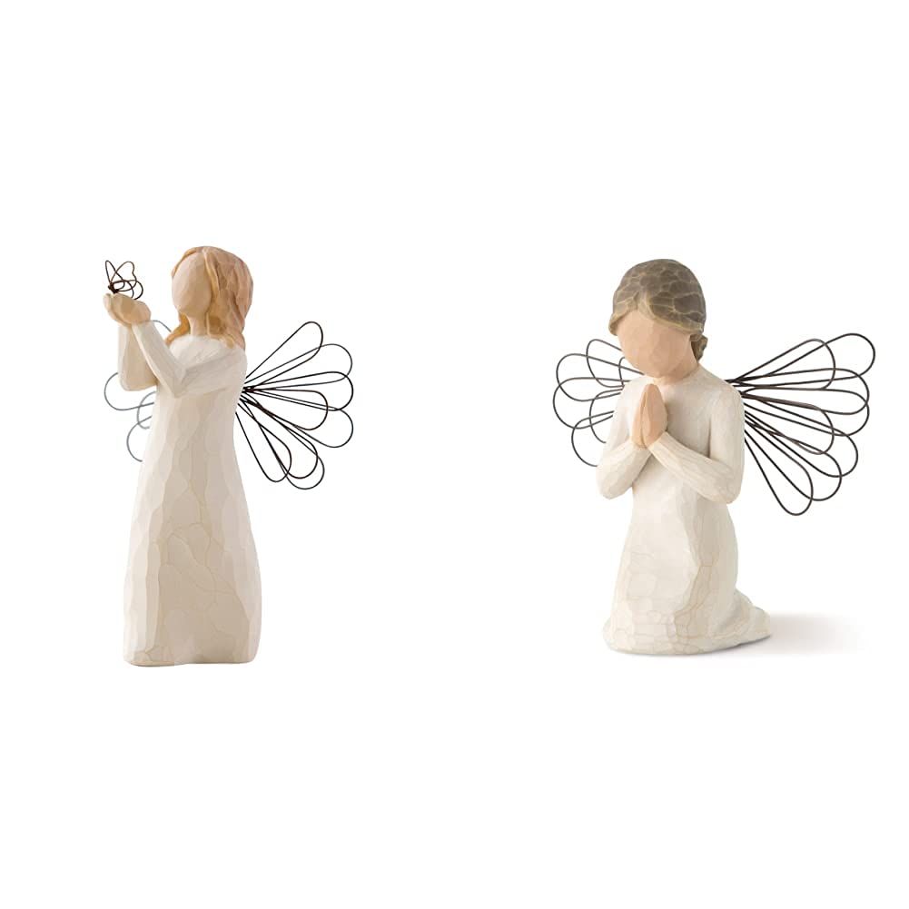 Figurine Ange de la Liberté Willow Tree 26219 avec statue ange de la prière