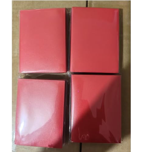 EOMMOE カラースリーブ 66×91mm 【200枚】大容量 ｢レッド｣