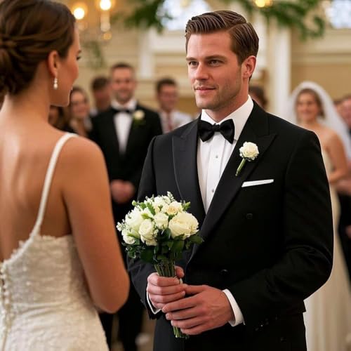 Men's Suit 2 Piece Men Slim Fit Suit for Wedding Formal Double Breasted Suits Men for Prom Party Homecoming4