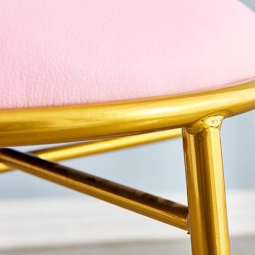 Silla de tocador cómoda de piel rosa contra dolores de espalda 6