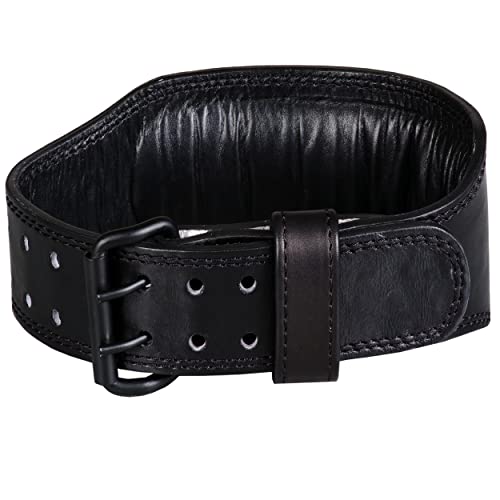 IBRO Premium Aniline 7MM Leather Weight Lifting Belt for Men Squats Deadlift Strength Training Bodybuilding Heavy Duty Steel Roller Buckle Comfortable Weightlifting Padded Lower Back Support