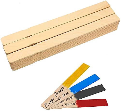 Wooden Paint Stir Sticks - Antetok 10 Inch Paint Sticks Stirrers For Paddles Resin Or Wood Craft Sticks, Garden And Library Markers(Pack Of 50) #TOP23