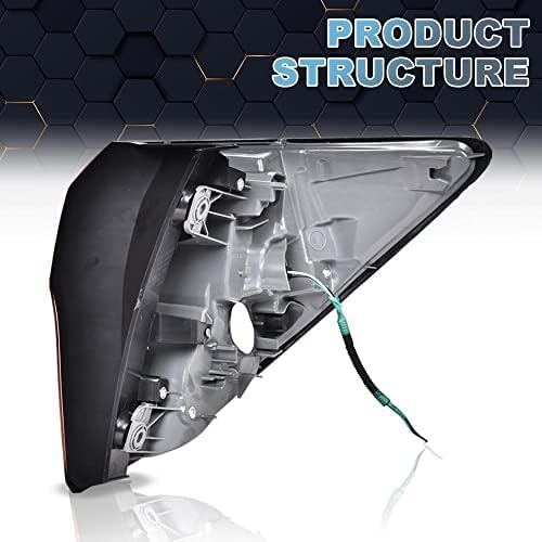 PIT66 Tail Light rear Lamp Compatible with 15 16 17 18 19 Honda HR-V Outer Left Red lens Rear Light Lamp Assembly Luz Trasera