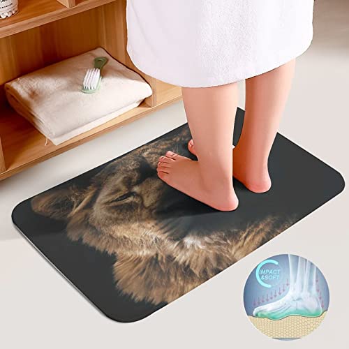 Badezimmer Badematte 3 Teilig Set,3D Tierlöwe 86 Saugfähige Teppich,WC-Deckelbezug,U-Förmige Matte 3-Teiliges Badezimmer… – Bild 7