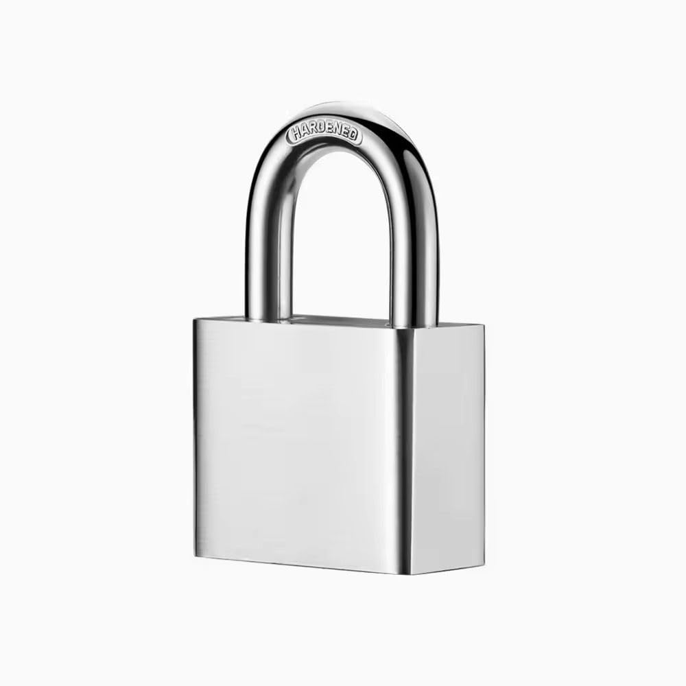 Padlock Series, Silver, Hardened Shackle, Key Lock, with 3 Keys (30 mm)-image-13