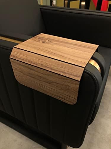 TOSELL™ Sofa Arm Tray Table for Couch Flexible/Foldable Sofa Tray Couch arm Table Perfect for Drinks Snacks Remote Control or Phone Great arm Tray for Couch armrest (Lightbrown)