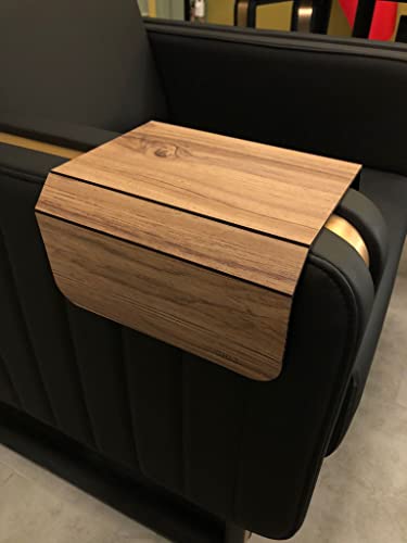 Tosell™ Sofa Arm Tray Table For Couch Flexible/Foldable Sofa Tray Couch Arm Table Perfect For Drinks Snacks Remote Control Or Phone Great Arm Tray For Couch Armrest (Lightbrown) #TOP18