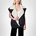 [BLANKNYC] Womens Luxury Clothing Denim And Sherpa Oversized Vest, Comfortable & Stylish, All Ninghter, Small