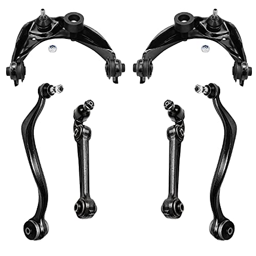 Image of Detroit Axle - 14pc Front End Suspension Kit for 2010-2012 Ford Fusion Mercury Milan, 2011-2012 Lincoln MKZ, 6 Control Arms w /Ball Joints 2 Sway Bars 4 Tie Rods 2 Boots Replacement