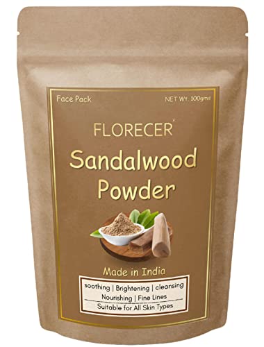 Florecer Sandalwood Powder For Face Pack| Pure And Natural | Organic | Glowing Skin | Face Mask | Chandan Powder – (Acne And Tan Removal Face Pack) 100 Grams Florecer Sandalwood Powder For Face Pack| Pure And Natural | Organic | Glowing Skin | Face Mask | Chandan Powder – (Acne And Tan Removal Face Pack) 100 Grams