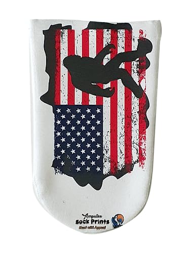 Heal with Appeal Amputee Stump Sock American Flag Bigfoot V1, 3PLY shrinker sock