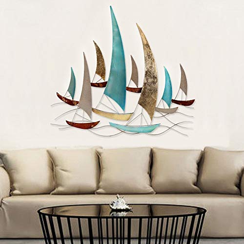 Arte de pared retro europeo en relieve tridimensional de hierro