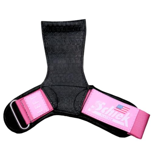Schiek Sports Model 1907 Platinum Edition Ultimate Grips - 3 in 1 Weight Lifting Straps Wrist Wraps and Grip Pads - Secure Non Slip Control and Comfort for Strength Training (Pink, Small) by Schiek - Used condition - Image 9