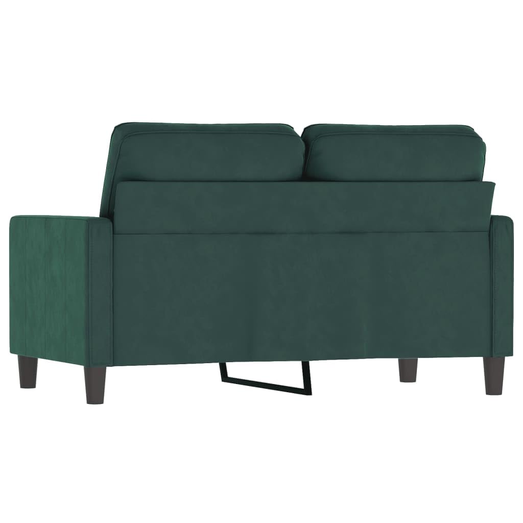 LAPOOH Divano a 2 Posti Verde Scuro 120 cm in Velluto,Divano,Divano da Soggiorno,Design Moderno,Divano Posti Economico-359191