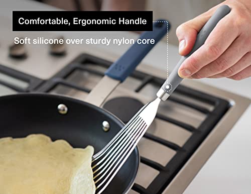 Misen Fish Spatula - Slotted Fish Turner Spatula - Silicone Fish Spatulas For Nonstick Cookware, Gray #TOP3
