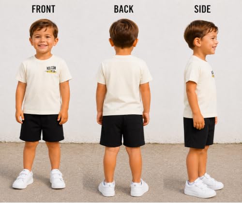 Image of Volcom Toddler Baby Boy Shorts Set - 2 Piece Short Sleeve Graphic Tees and Tech Stretch Shorts for Boys Infant Summer Clothes