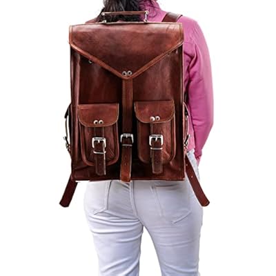 Leather Backpack for Men | Handmade Vintage Brown Bag | Leather Brown Convitible Backpack | Messenger Laptop Backpack for Men | Sling Handbag for Men & Women