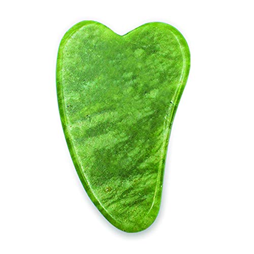 Rolo Pedra de Jade Massageador + Placa Gua Sha Anti Estresse