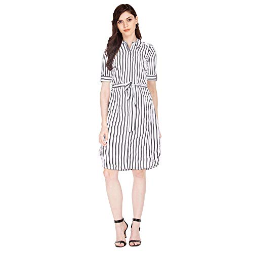 Image of STOP by Shoppers Womens Round Neck Floral Printed Shift Dress
