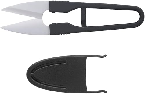 Miniatura 8 de EXCEART 1 unid hilo recortador u tijeras de coser pequeñas tijeras de pesca nariz pelo tijeras de cerámica hilo cortador suministros en forma de U