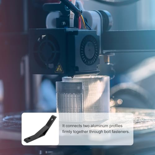 PATIKIL 135 Grad Winkel Eckwinkel, 1Set 4.33x0.55 Zoll Aluminium-Extrusionsprofil-Zubehör Eckverbindungsstücke für die 2020 Serie (Schwarz)