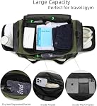 Gym Duffle Bags for Men & Women, Large Duffel Bag for Men Travel, Weekend Overnight Shoulder Bag with Shoe Compartment & Wet Pocket, Waterproof Sports Duffle Bag Gym Bag (Green)