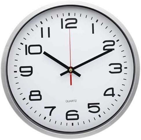 TECHZOCO Reloj de Pared, Apto para Oficina, Cocina, Dormitorio, M...