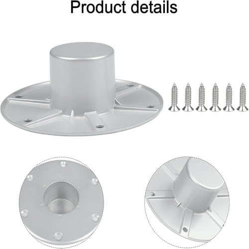 RV Trailer Pedestal Base Round Flush Mount Table Leg Base, Aluminum Round Flush Mount Table Legbase with Mounting Screws,Table Leg Base for RV and Boat Trailers by TLNLMY - Image 4