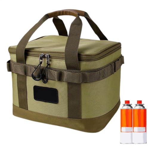 Bolsa de lona para exteriores, 10 l, para camping, equipo al aire libre, organizador de utensilios de cocina, almacenamiento portátil de tela Oxford para mudanzas, resistente y perfecta para viajes y