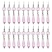 NUOBESTY Lustre en Cristal Clair Prismes à Glaçons Lampe Candélabre Pièces de Rechange avec Perles Octogone pour Pendentifs de Rideau en Cristal Bricolage (Rose)