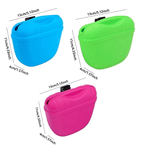 Qiundar Borsa Addestramento Cani Silicone, 3 PCS