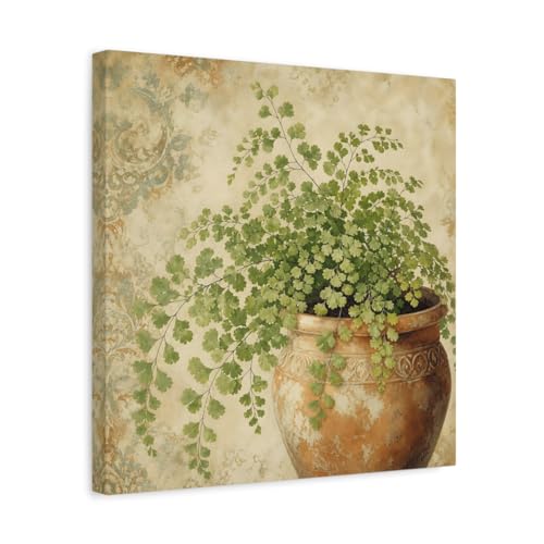 Toile botanique vintage de qualité supérieure avec châssis épais de 3 cm