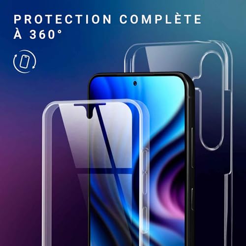 Coque Samsung S23 FE 360 transparente avec protection écran ONEFLOW - 2