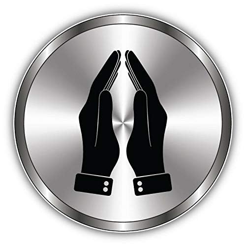 Praying Hands Silver Label Religion Round Metal 0.75" Lapel Pin Hat Shirt Pin Tie Tack Pinback3