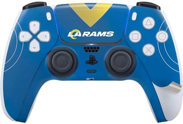 Skinit Decal Gaming Skin Compatible with PS5 Pro Bundle - Officially Licensed NFL Los Angeles Rams Team Jersey Design
