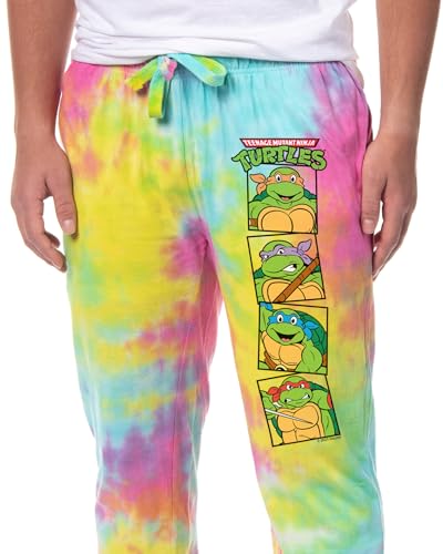 Teenage Mutant Ninja Turtles TMNT Men's Tie-Dye Sleep Jogger Pajama Pants For Adults3
