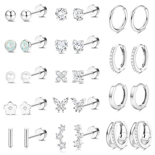 Boucles d'oreilles hypoallergéniques 20G en acier chirurgical doré